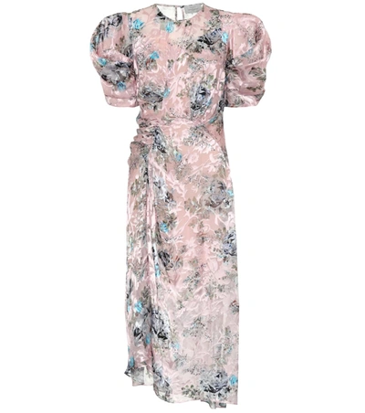 Preen By Thornton Bregazzi Pippa Floral Silk-blend Midi Dress In Pink