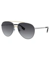 Burberry Women's 58mm Aviator Sunglasses In Grey Gradient