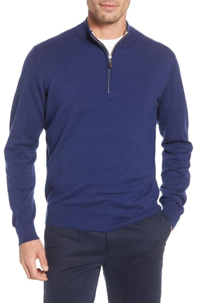 Peter Millar Men's Crown Soft Quarter-zip Sweater In Navy