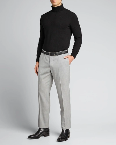 Incotex Men's Bi-stretch Tech-wool Pants In Gray
