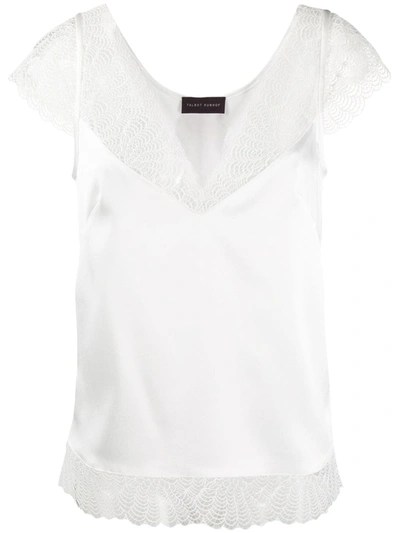 Talbot Runhof Tanisha Top In White