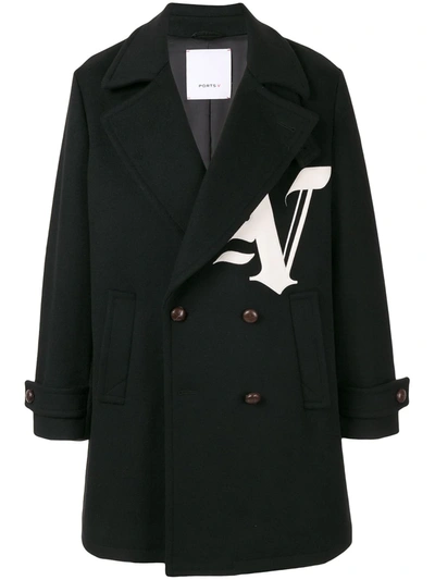 Ports V Mantel Mit Logo In Black