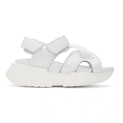 Mm6 Maison Margiela Touch-strap Chunky Sneakers In T1002 B Whi