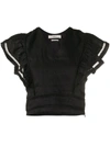 Isabel Marant Étoile Twisted Neckline Top In Black