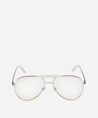 Gucci Aviator Silver-tone Metal Optical Glasses