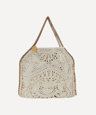 Stella Mccartney Falabella Crochet Cotton Tote Bag In Cream