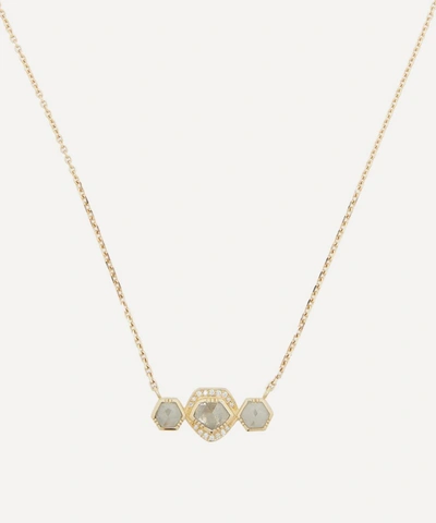 Brooke Gregson Gold Diamond Geo Pendant Necklace