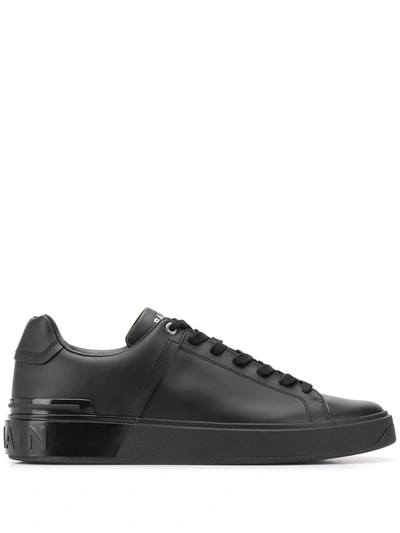 Balmain B-court Low-top Sneakers In Black