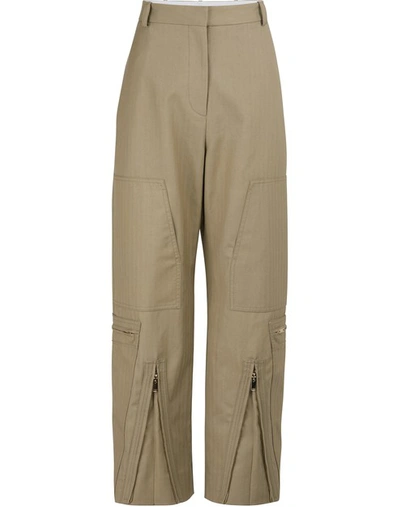 Stella Mccartney Zipped Pants In 1302 Light Khaki