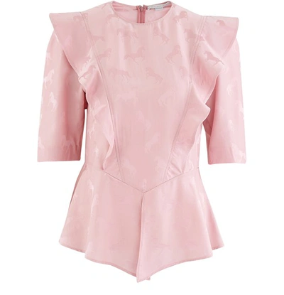 Stella Mccartney Horses Blouse In Rose Mole