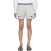 Off-white Logo Cotton-blend Track Shorts In Light Grey