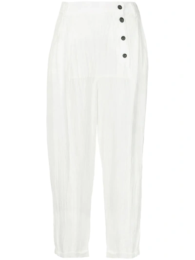 Taylor Panelled Relief Trousers In White