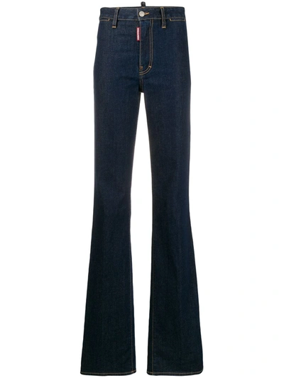 Dsquared2 Dalma Angel Straight-leg Jeans In Dark Wash