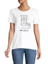 Karl Lagerfeld Karl & Choupette Graphic T-shirt In White
