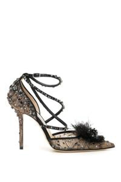 Jimmy Choo Odette 100 Pumps In Black Mix