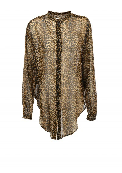 Saint Laurent Shirt In Leopard