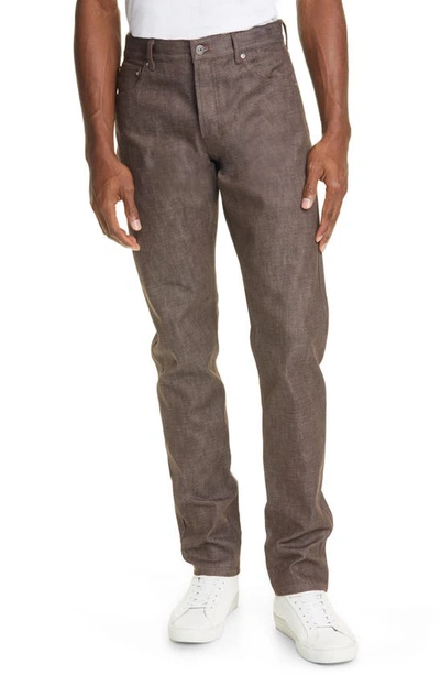 Bottega Veneta Denim Carpenter Pants In Coffee