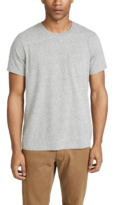 Madewell Garment Dyed Allday Crewneck T-shirt In Heather Grey Mix