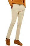 Topman Stretch Skinny Fit Chinos In Stone