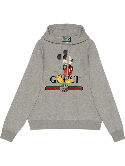 Gucci Disney X 兜帽卫衣 In Grey