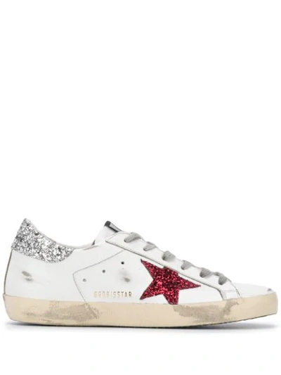 Golden Goose May Glitter Star Low-top Sneakers In White