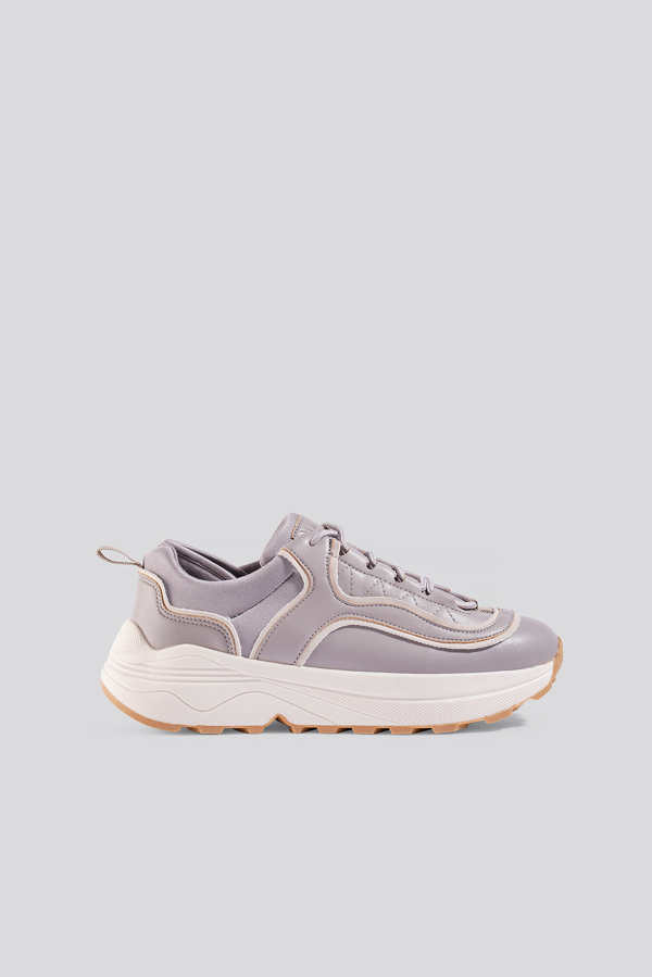 lilac chunky trainers