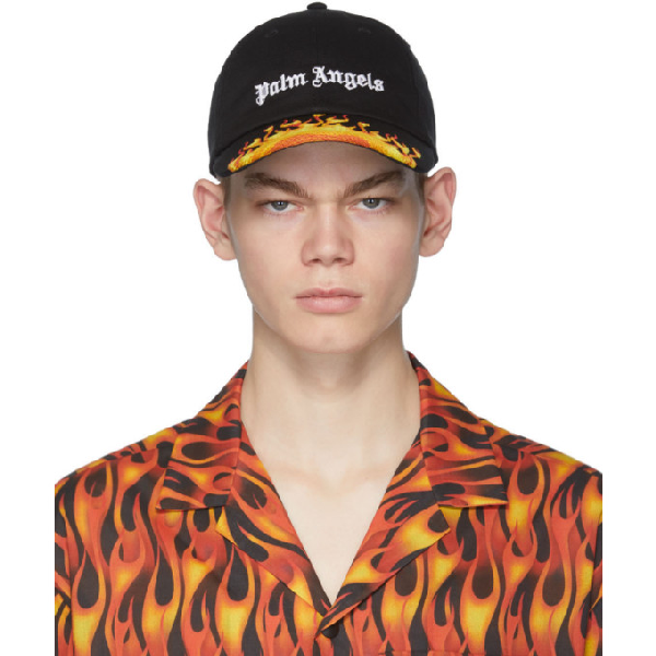 palm angels hat flame