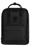 Fjall Raven Re-kånken Water Resistant Backpack In Black