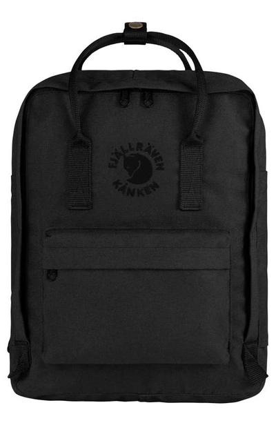 Fjall Raven Re-kånken Water Resistant Backpack In Black