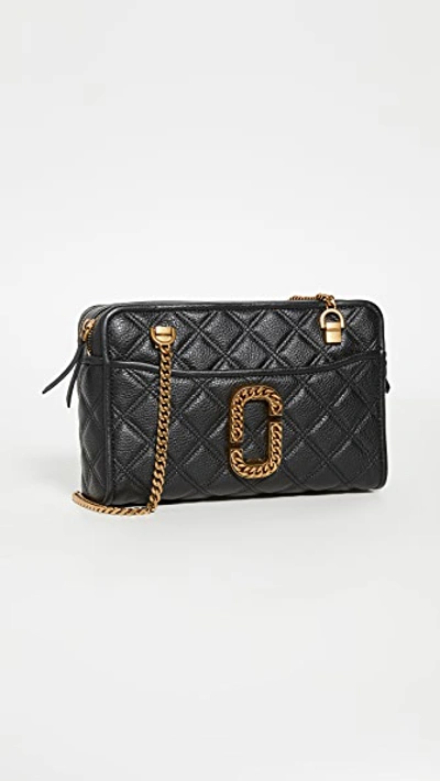 The Marc Jacobs Marc Jacobs The Status Quilted Leather Shoulder Bag In Black