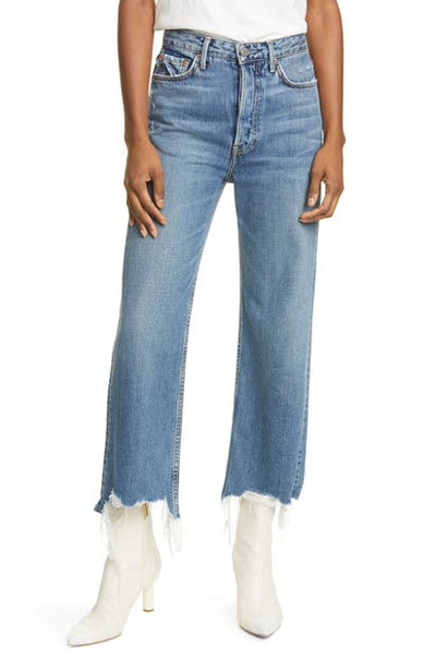 Grlfrnd Bobbi High Waist Crop Straight Leg Jeans In What You Like