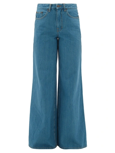 The Row Issa Wide-leg Selvedge-denim Jeans In Blue