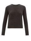 The Row Imani Round-neck Cashmere Sweater In Charcoal