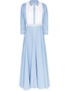Evi Grintela Garance Collared Cotton Dress In Blue