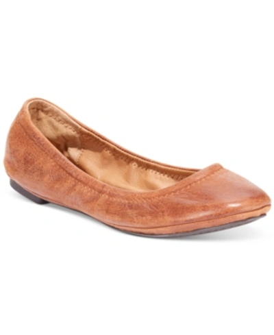 Lucky Brand Women's Emmie Ballet Flats Women's Shoes In Light Cognac