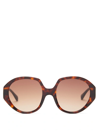 Kaleos Paley Oversized Round-frame Tortoiseshell Acetate Sunglasses