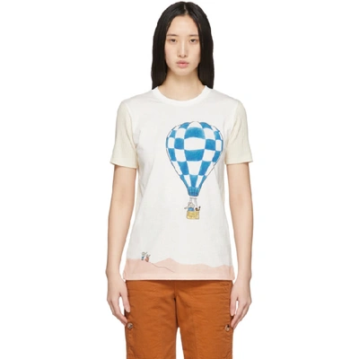 Lanvin Paneled Printed Cotton-jersey T-shirt In 0002 Wh/ecr