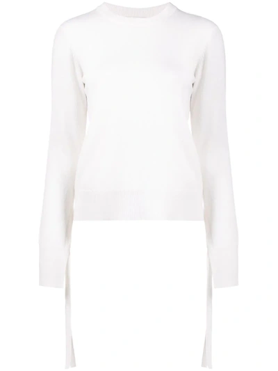 Chloé Draped Strap Knitted Jumper In White