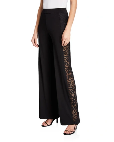 Anatomie Journey Flare-leg Lace Detailed Pants In Black