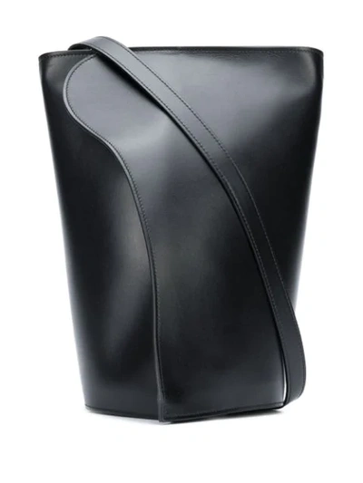 Giaquinto Layla Leather Shoulder Bag In Black