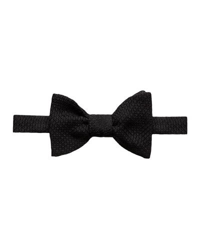 Eton Grenadine Silk Bow Tie In Black