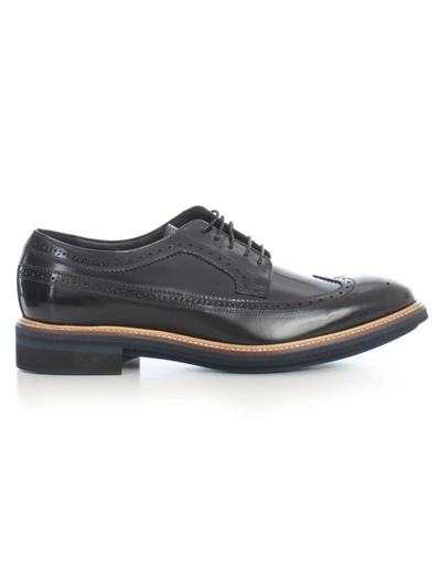 Paul Smith Chase Patent Leather Oxford Shoes In Grey