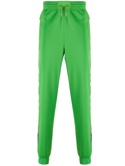 Givenchy Ticker Logo Tape Sweatpants In Green
