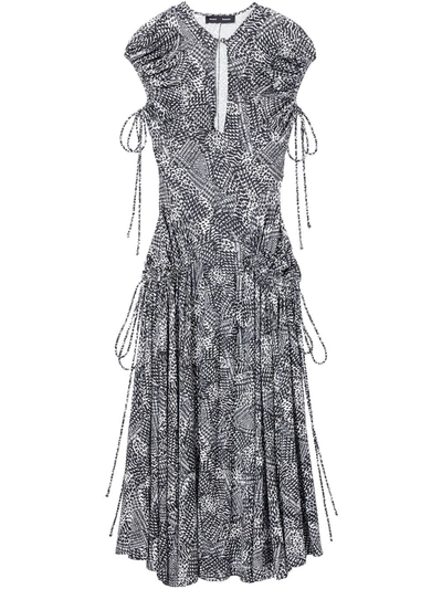 Proenza Schouler Women's Printed Jersey Midi Dress In Grey