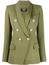 Balmain 6-button Oversized Grain De Poudre Jacket In Neutrals