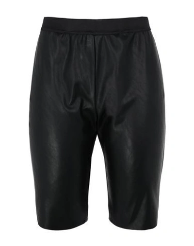 Designers Remix Vetta Mid-rise Faux-leather Cycling Shorts In Black