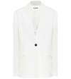 Jil Sander Short Single-breasted Coat In White