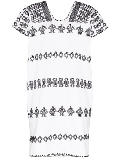 Pippa Holt Embroidered Kaftan Dress In White