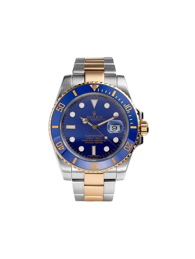 Pre-owned 777 Rolex Submariner 40mm Watch In Blue