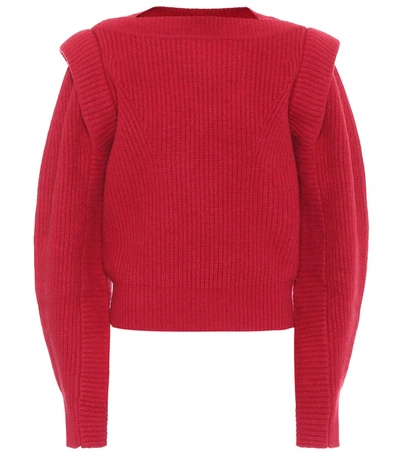 Isabel Marant Jody Ribbed Wool And Cashmere-blend Sweater In Red